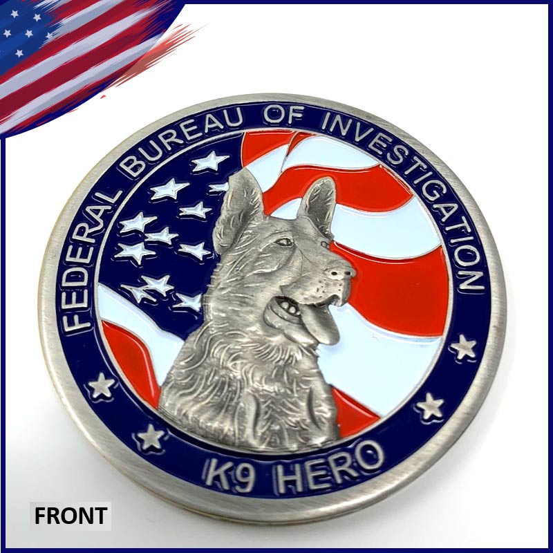 FBI K9 Challenge Coin - Includes US Shipping & K9 Fund Donation